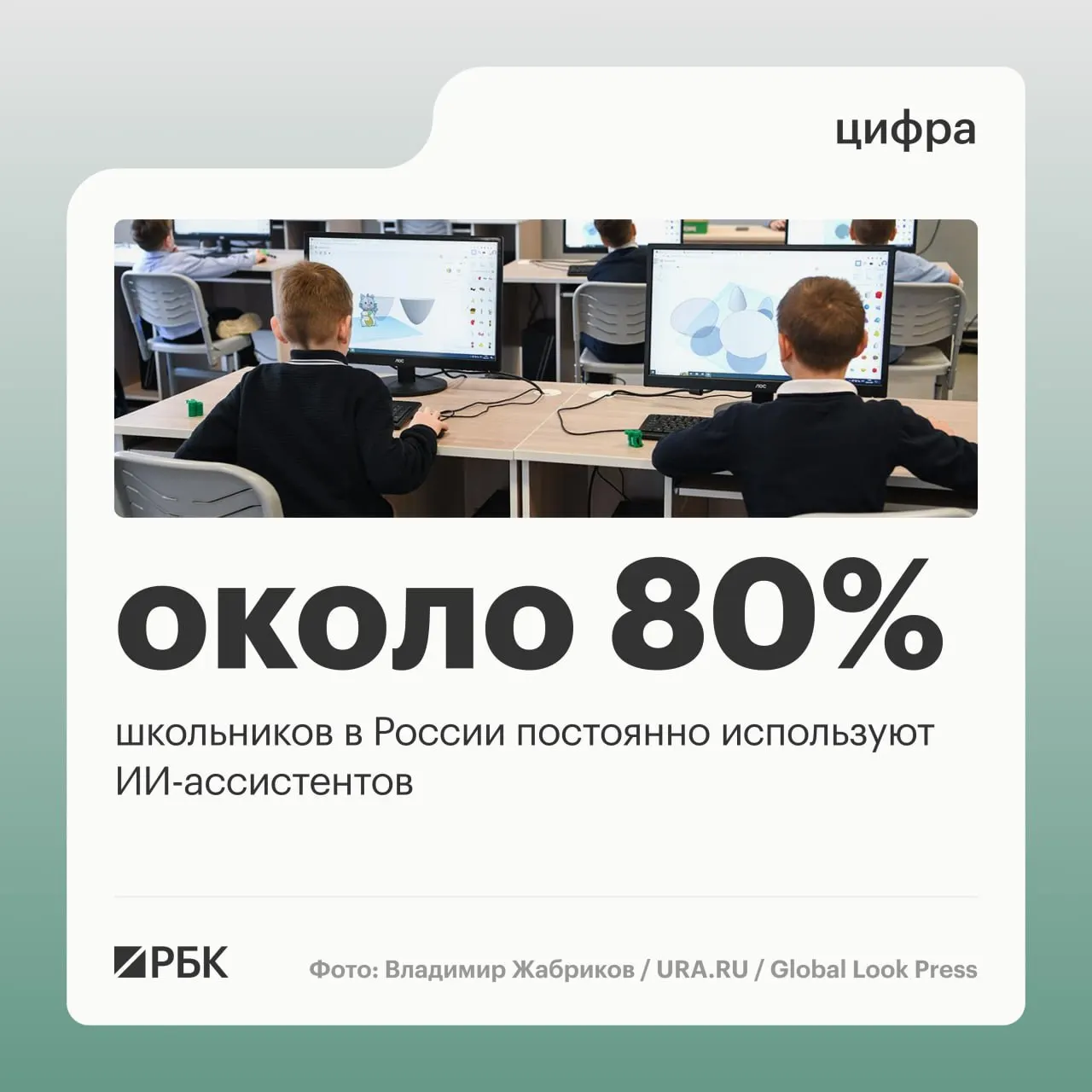 По данным Минцифры, примерно 80% российских школьников используют ИИ‑ассистентов; более 95% мест проживания обеспечены доступом к LTE/4G, а отложенный запуск 5G помог выровнять покрытие.