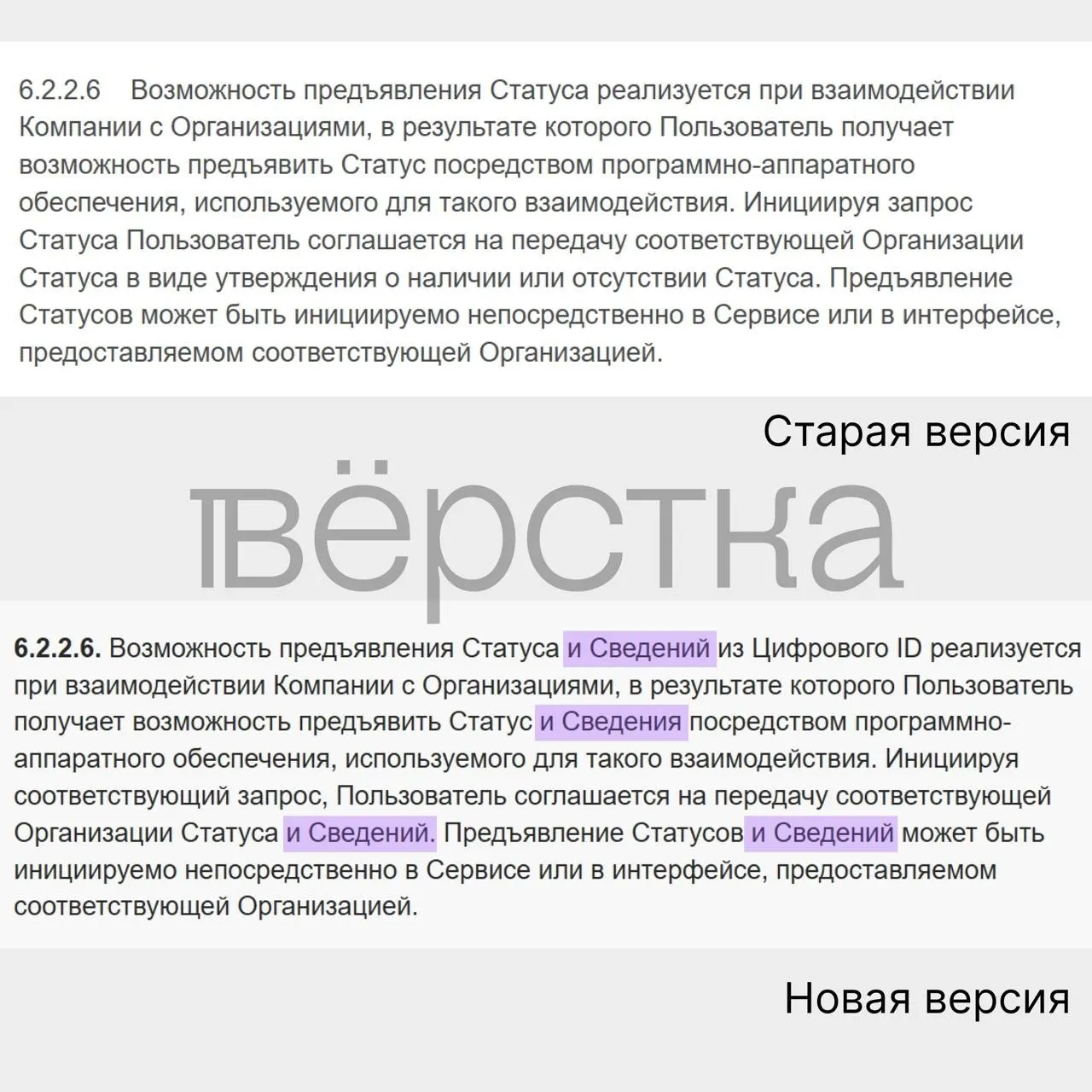 Изменения в пользовательском соглашении допускают передачу сведений из документов, удостоверяющих личность, что повышает риски для безопасности.