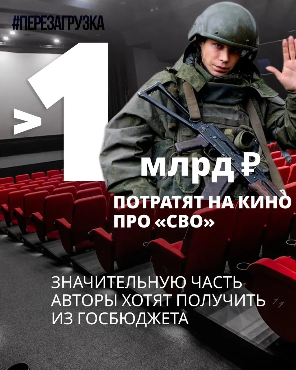 Официально объявлены бюджеты нескольких кинопроектов, связанных с темой спецоперации, и представлен их краткий перечень сюжетов, планируемых к государственной поддержке.